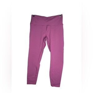 Lululemon wunder under high rise tight in pink 25” size 10